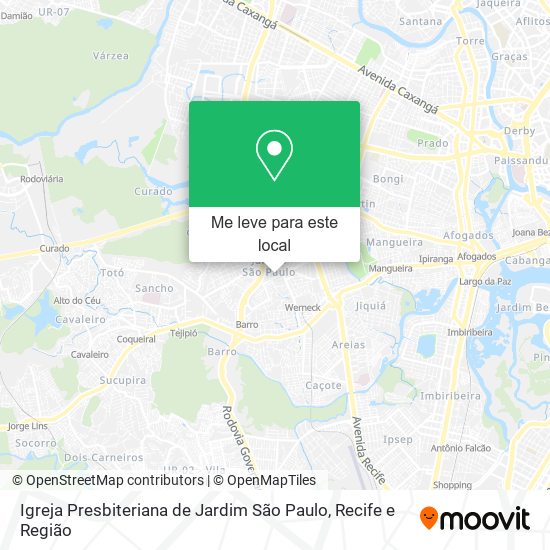 Igreja Presbiteriana de Jardim São Paulo mapa