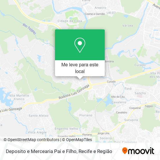 Deposito e Mercearia Pai e Filho mapa