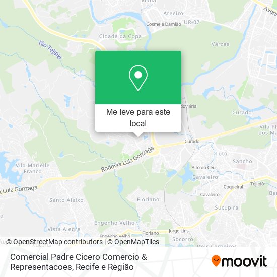 Comercial Padre Cicero Comercio & Representacoes mapa