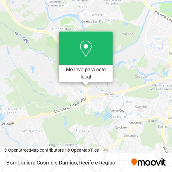 Bomboniere Cosme e Damiao mapa