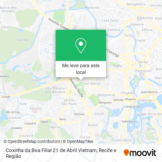 Coxinha da Boa Filial 21 de Abril Vietnam mapa