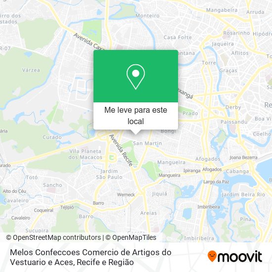 Melos Confeccoes Comercio de Artigos do Vestuario e Aces mapa