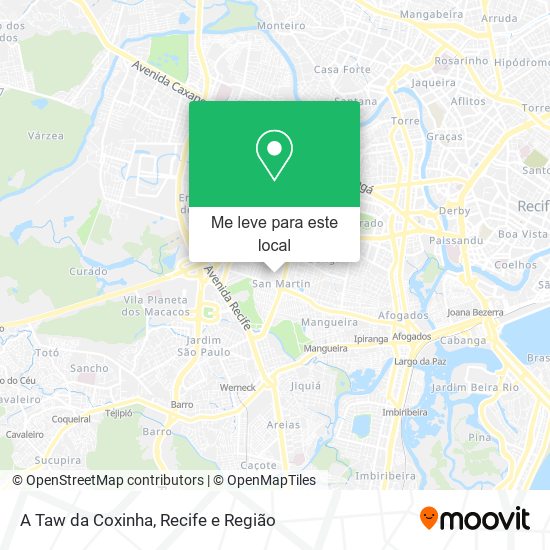 A Taw da Coxinha mapa