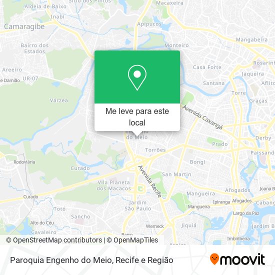 Paroquia Engenho do Meio mapa