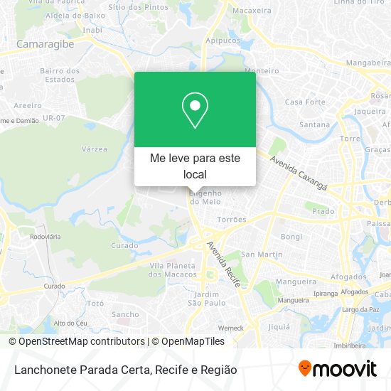 Lanchonete Parada Certa mapa