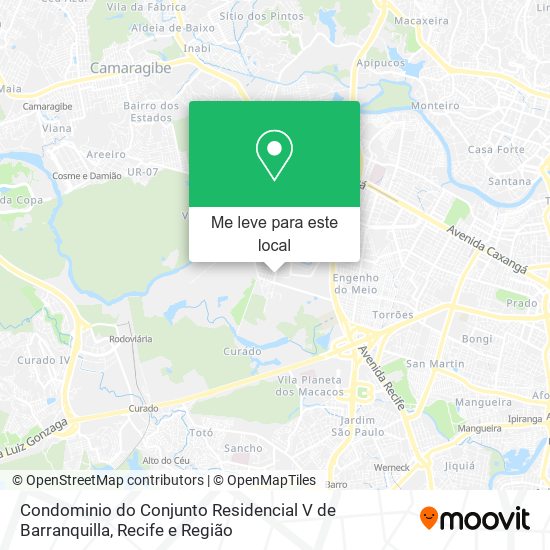 Condominio do Conjunto Residencial V de Barranquilla mapa