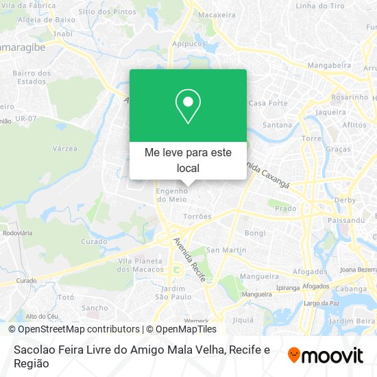 Sacolao Feira Livre do Amigo Mala Velha mapa