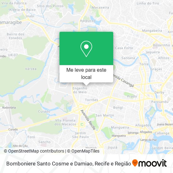 Bomboniere Santo Cosme e Damiao mapa