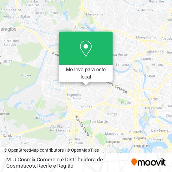 M. J Cosmix Comercio e Distribuidora de Cosmeticos mapa