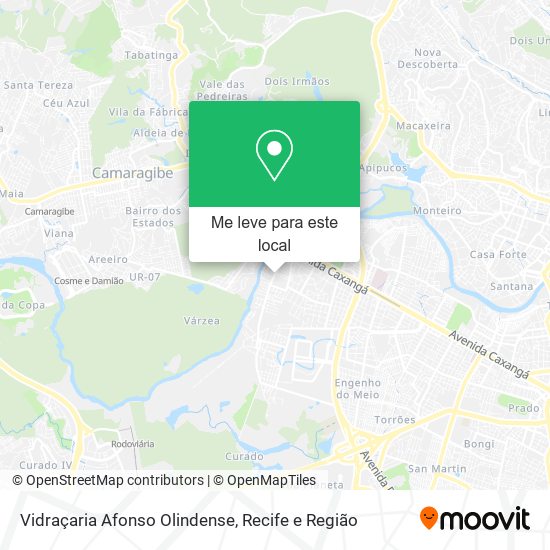 Vidraçaria Afonso Olindense mapa