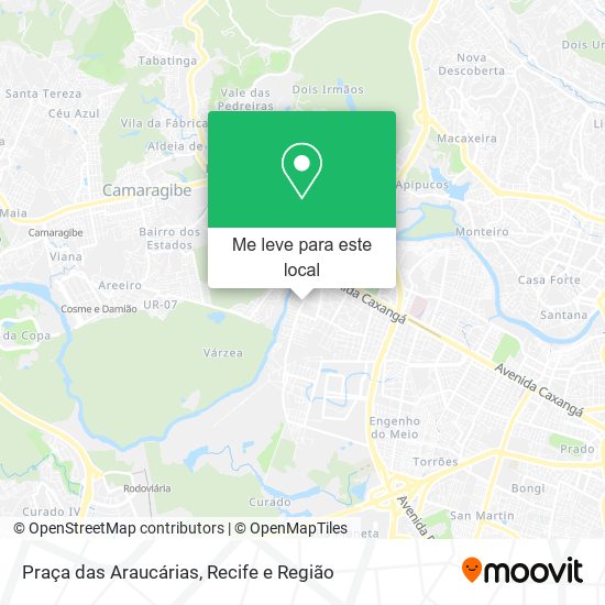Praça das Araucárias mapa