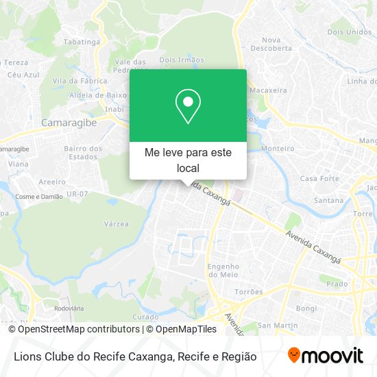 Lions Clube do Recife Caxanga mapa