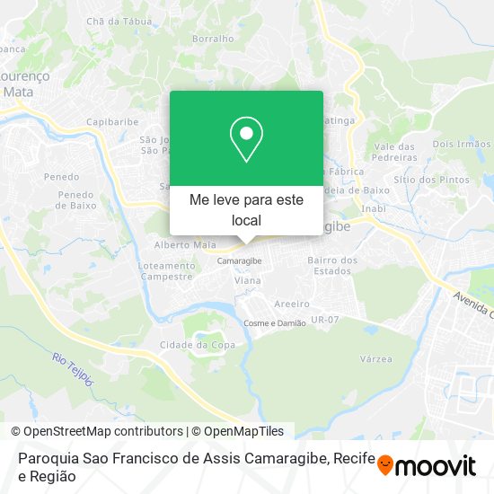 Paroquia Sao Francisco de Assis Camaragibe mapa