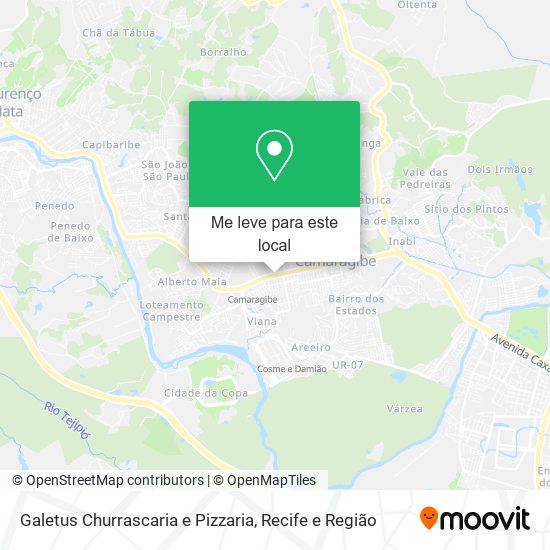 Galetus Churrascaria e Pizzaria mapa