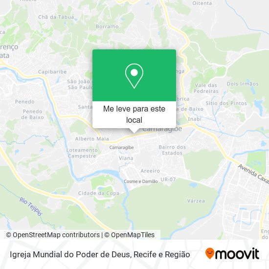 Igreja Mundial do Poder de Deus mapa