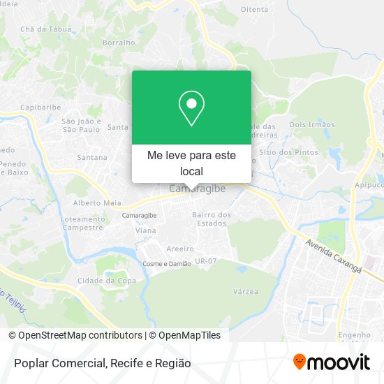 Poplar Comercial mapa