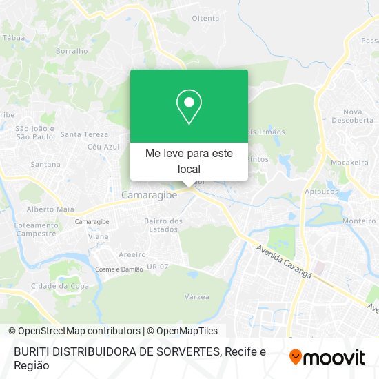 BURITI DISTRIBUIDORA DE SORVERTES mapa