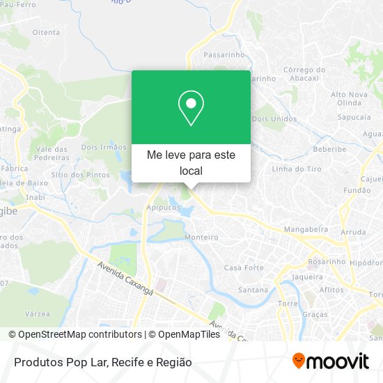 Produtos Pop Lar mapa