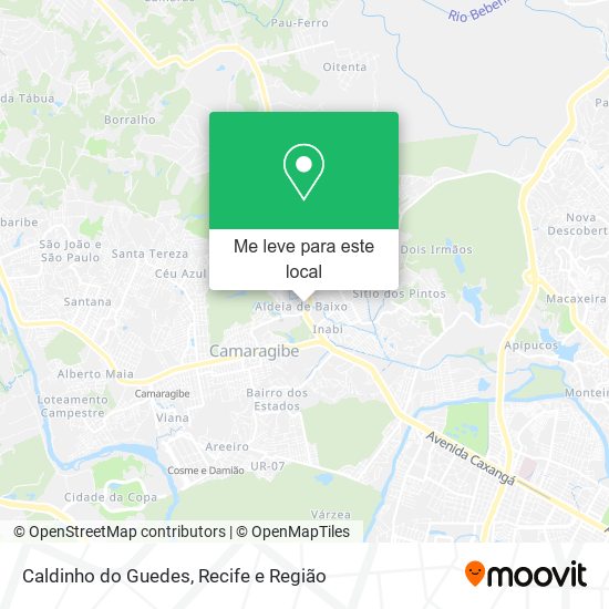 Caldinho do Guedes mapa