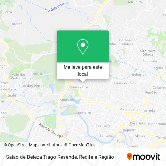 Salao de Beleza Tiago Resende mapa