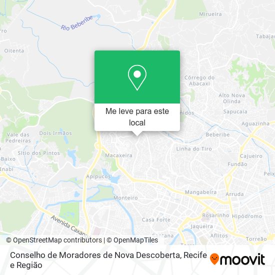 Conselho de Moradores de Nova Descoberta mapa
