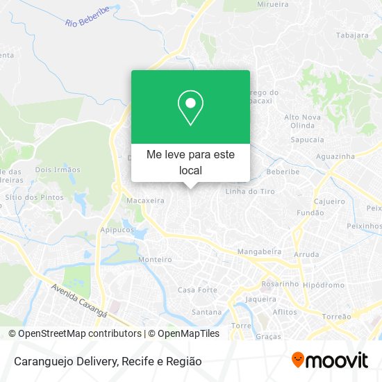 Caranguejo Delivery mapa