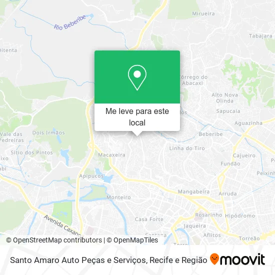 Santo Amaro Auto Peças e Serviços mapa