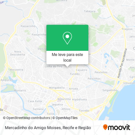 Mercadinho do Amigo Moises mapa