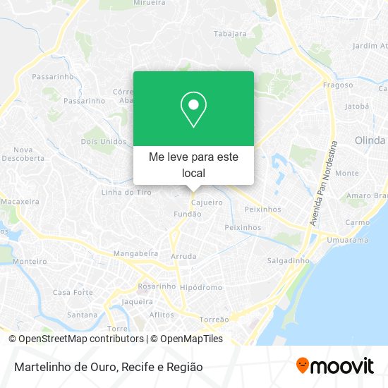 Martelinho de Ouro mapa