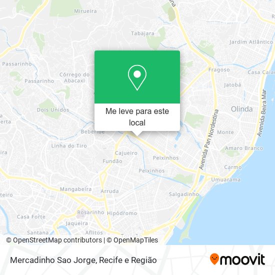 Mercadinho Sao Jorge mapa