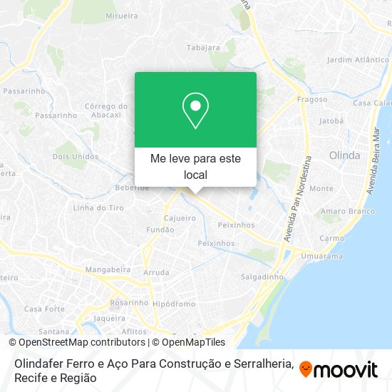 Olindafer Ferro e Aço Para Construção e Serralheria mapa