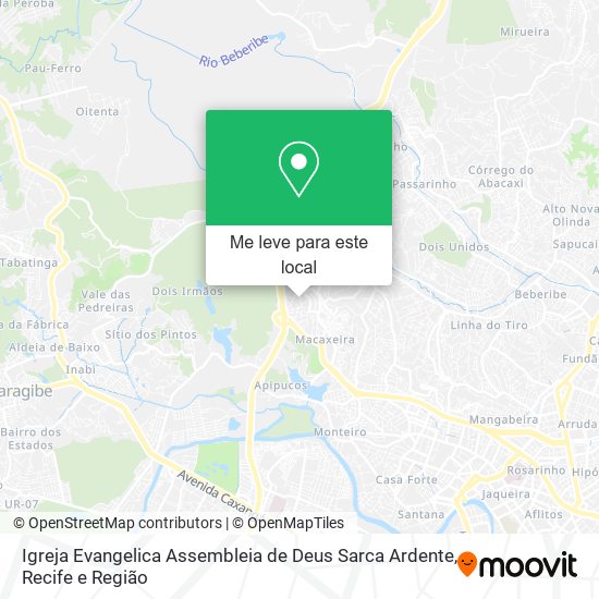 Igreja Evangelica Assembleia de Deus Sarca Ardente mapa