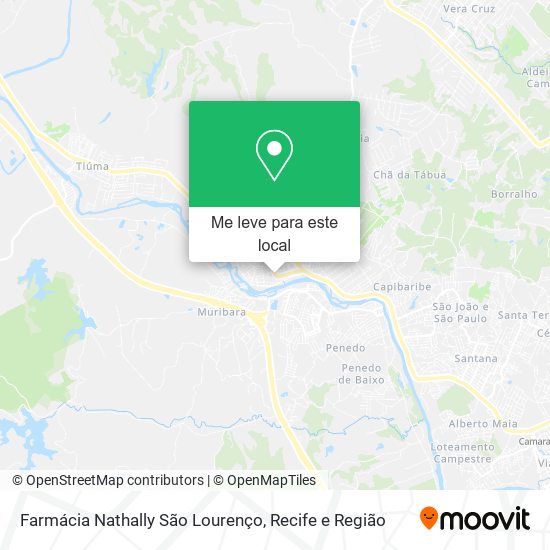 Farmácia Nathally São Lourenço mapa