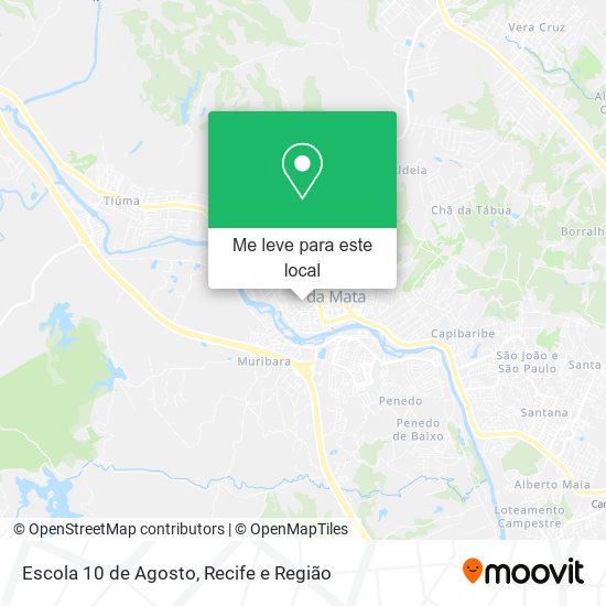 Escola 10 de Agosto mapa