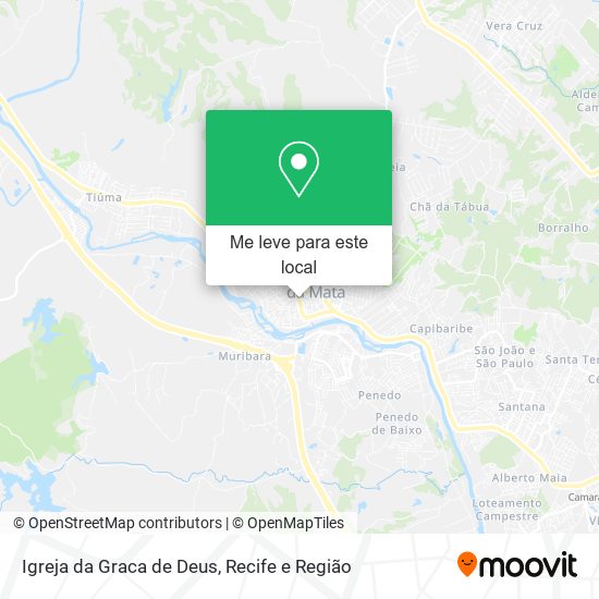 Igreja da Graca de Deus mapa