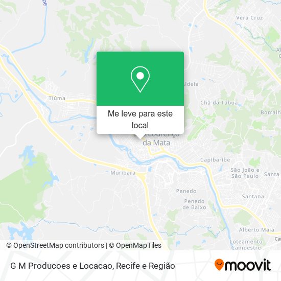 G M Producoes e Locacao mapa
