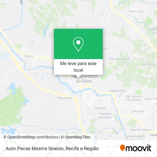 Auto Pecas Mestre Sinezio mapa