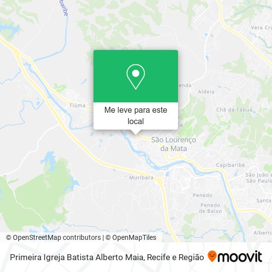 Primeira Igreja Batista Alberto Maia mapa