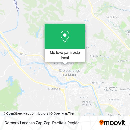 Romero Lanches Zap-Zap mapa