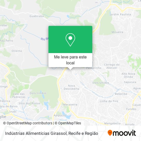 Indústrias Alimentícias Girassol mapa
