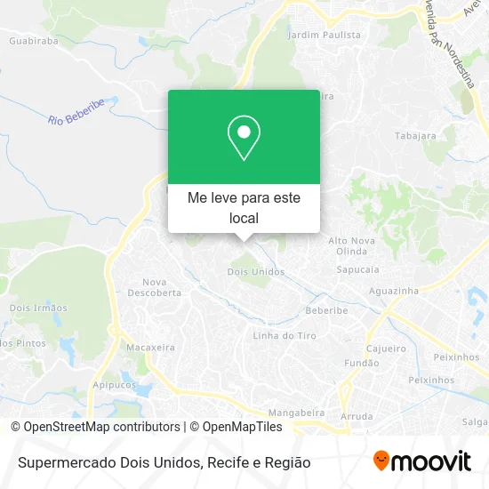 Supermercado Dois Unidos mapa