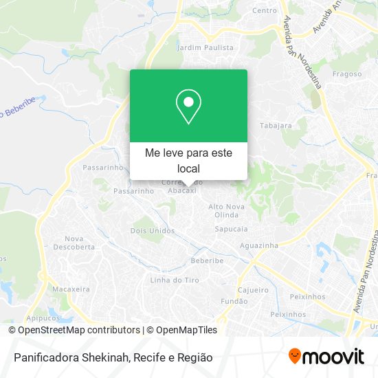 Panificadora Shekinah mapa