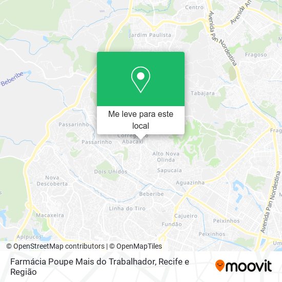 Farmácia Poupe Mais do Trabalhador mapa