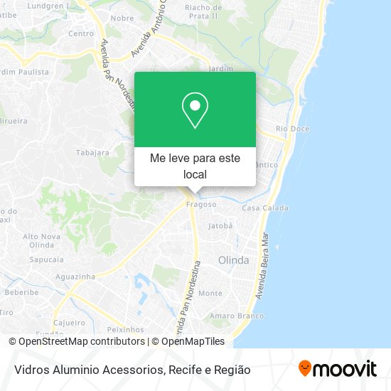 Vidros Aluminio Acessorios mapa
