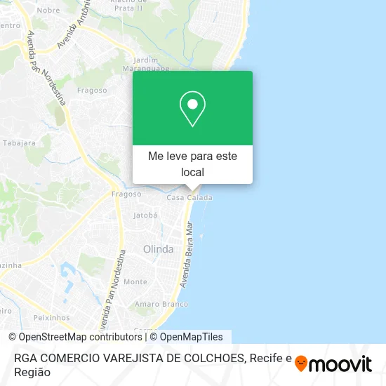 RGA COMERCIO VAREJISTA DE COLCHOES mapa