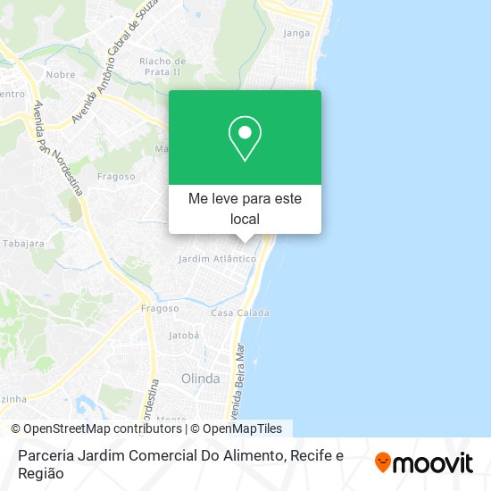 Parceria Jardim Comercial Do Alimento mapa