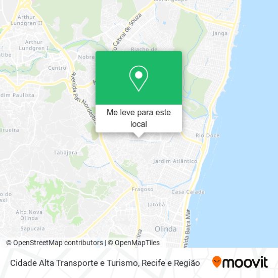 Cidade Alta Transporte e Turismo mapa