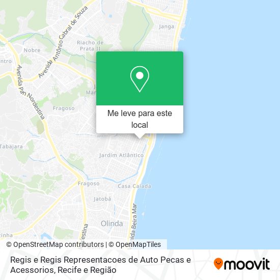 Regis e Regis Representacoes de Auto Pecas e Acessorios mapa