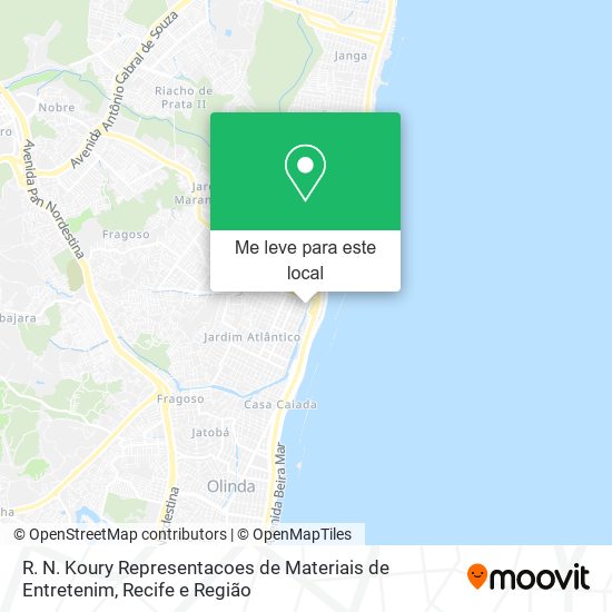 R. N. Koury Representacoes de Materiais de Entretenim mapa