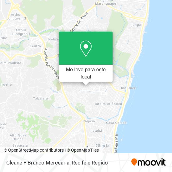 Cleane F Branco Mercearia mapa